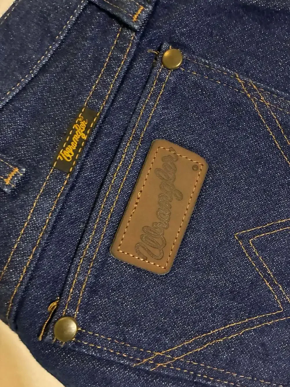 Wrangler Mens Cowboy Cut Slim Fit Reg Fit Dark Wash Denim Jeans 31x34 47MWZPW